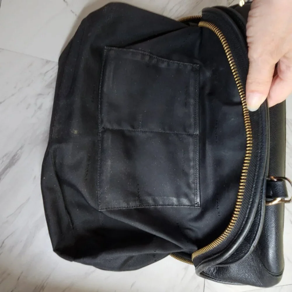 Euc Coach Prince Street Black Leather Shoulder Bag  Purse
